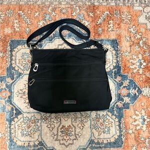 Sakroots Black Crossbody Zippered Nylon Bag